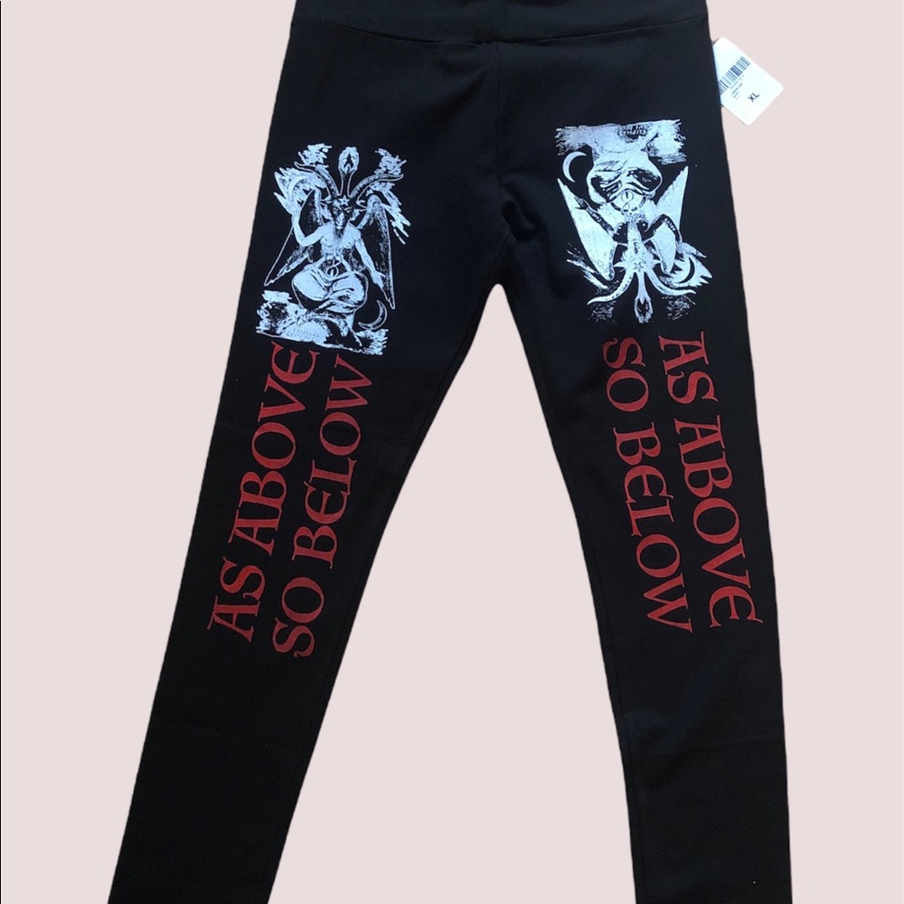 Baphomet Leggings EXTRA LARGE size as above so below